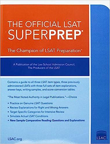 the official lsat super prep the champion of lsat preparation 2007 edition law school admission council