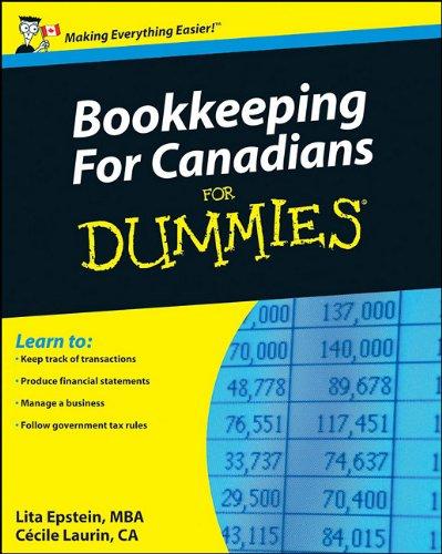 bookkeeping for canadians for dummies 1st canadian edition lita epstein, cecile laurin 047073762x,