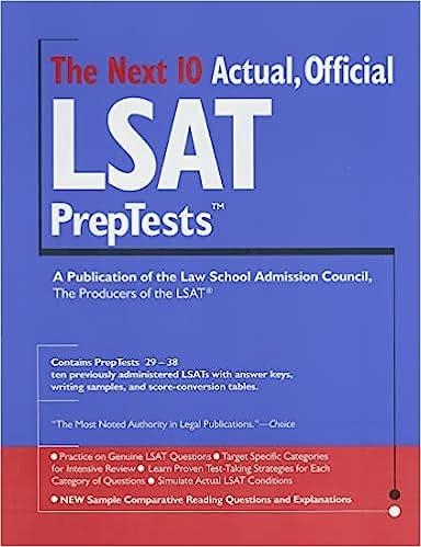 the next 10 actual official lsat prep tests a publication of the law school admission council the producer of