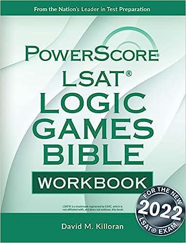 The Power Score LSAT Logic Games Bible Workbook 2022