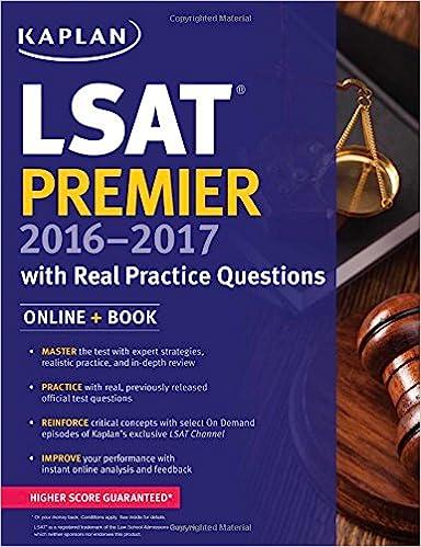 lsat premier with real practice questions 2016-2017 2016 edition kaplan test prep 162523130x, 978-1625231307