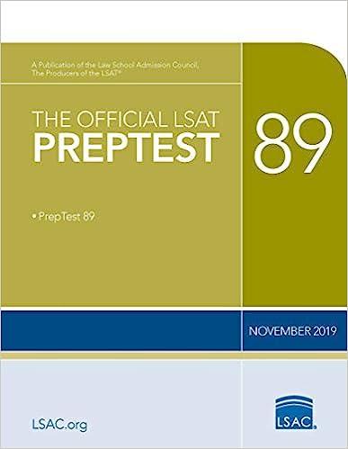 the official lsat preptest 89 1st edition law school admission council 0999658085, 978-0999658086