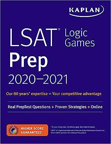 lsat logic games prep real prep test questions proven strategies online 2020th edition kaplan test prep