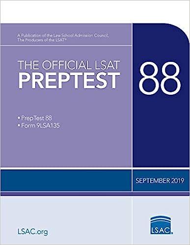 the official lsat prep test 88 2019 edition law school admission council 0999658077, 978-0999658079