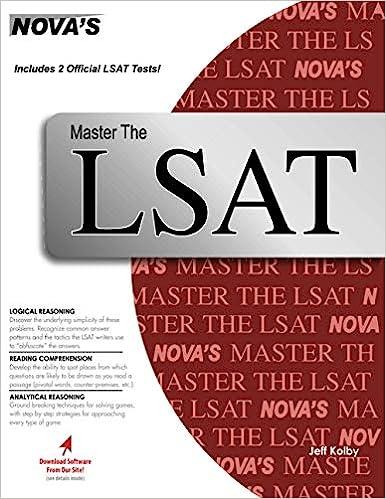 master the lsat includes 2 official lsats 1st edition jeff kolby 1889057118, 978-1889057118