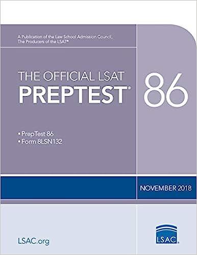 the official lsat prep test 86 2018 edition law school admission council 0999658034, 978-0999658031