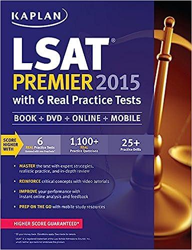 lsat premier with 6 real practice tests 2015 2015 edition kaplan 1618656384, 978-1618656384