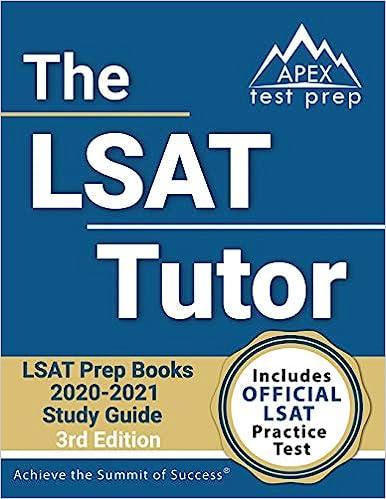 the lsat tutor lsat prep books study guide includes official last practice test2020-2021 3rd edition apex