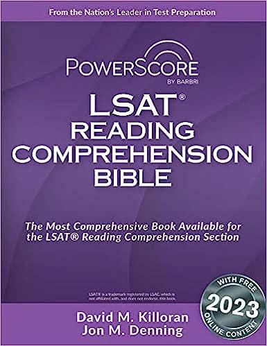 the power score lsat reading comprehension bibl the most comprehensive book available for the last reading