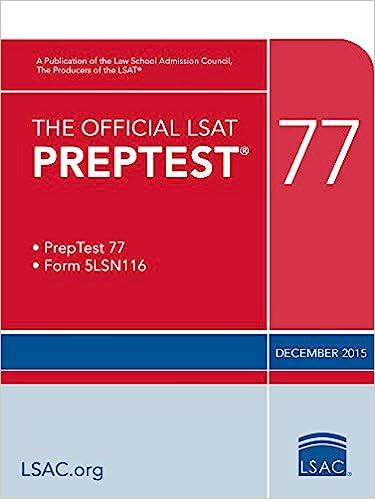 the official lsat prep test 77 2015 edition law school admission council 0986086231, 978-0986086236