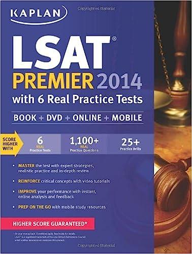 lsat premier with 6 practice tests 2014 2014 edition kaplan 1609789180, 978-1609789183