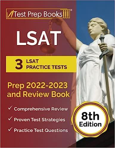 lsat 3 lsat practice tests and review book 2022-2023 8th edition joshua rueda 1637755503, 978-1637755501