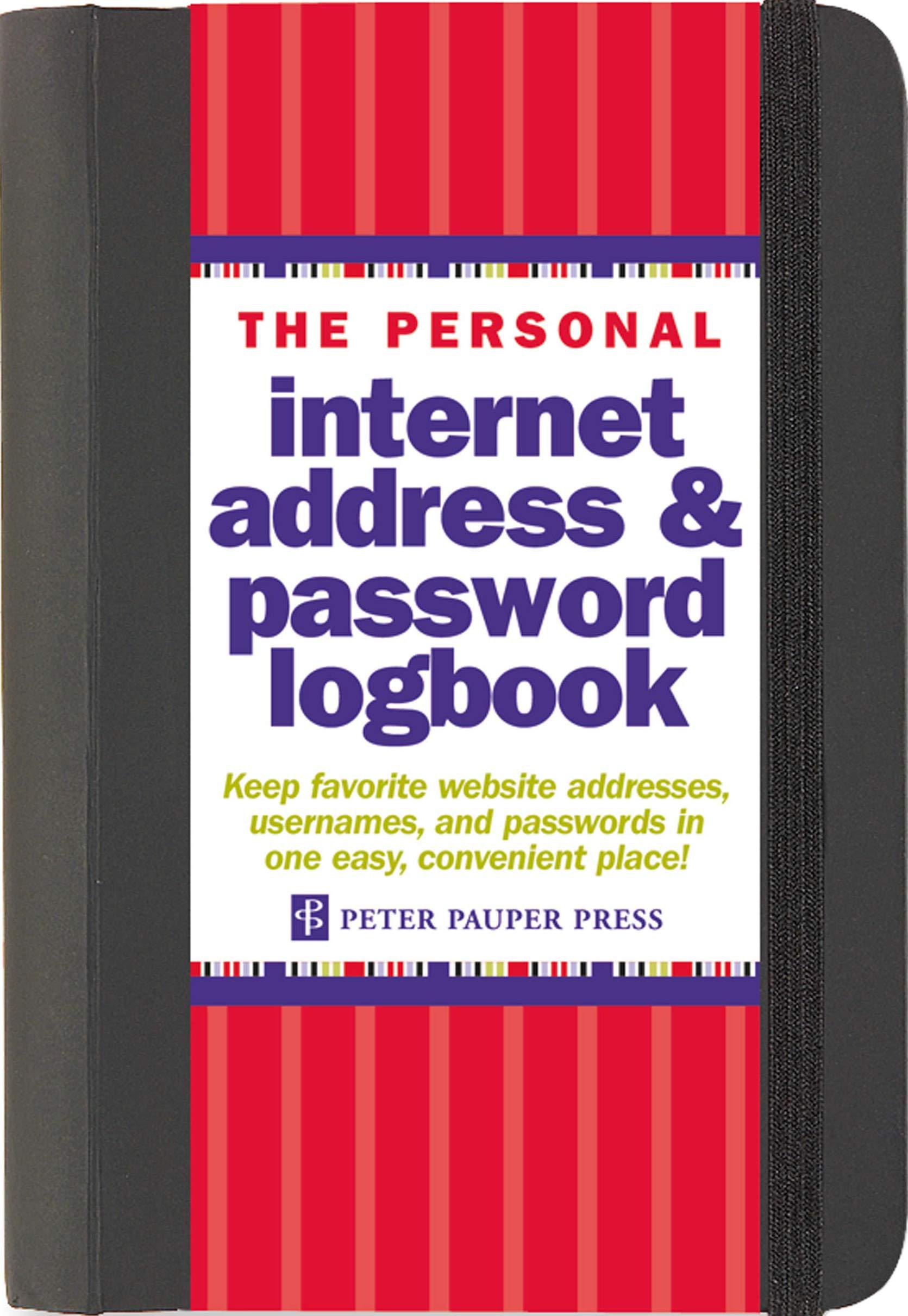 peter pauper the personal internet address and password logbook  peter pauper press 1441303251, 978-1441303257