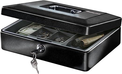 sentrysafe money safe with cash tray and key lock  sentrysafe b000gozzjg