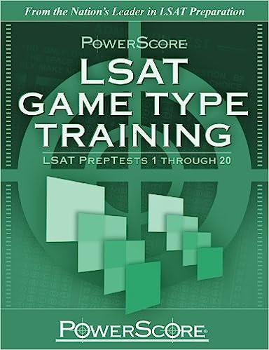 powerscores lsat game type training lsat preptests 1 through 20 1st edition david m. killoran 0982661827,