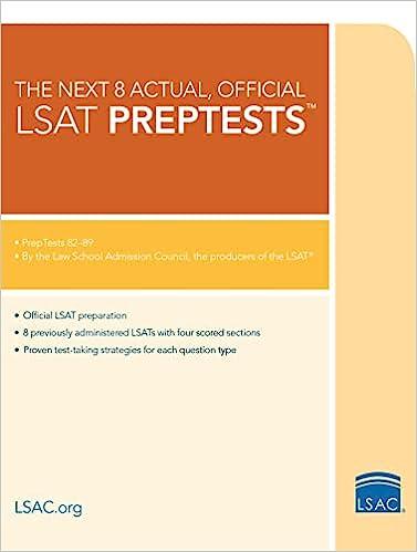 the next 8 actual official lsat prep tests 1st edition law school admission council 1733433023, 978-1733433020