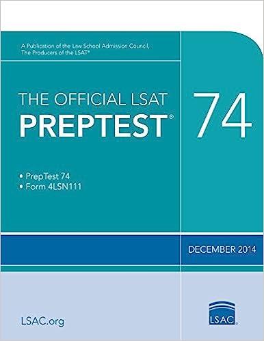 the official lsat prep test 74 2014 edition law school admission council 0986045543, 978-0986045547