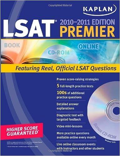 lsat premier featuring real official lsat questions  2010-2011 2010 edition kaplan 1607142937, 978-1607142935