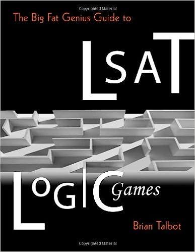 the big fat genius guide to lsat logic games 1st edition brian talbot 0976395908, 978-0976395904