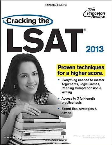 cracking the lsat proven techniques for a higher score 2013 2013 edition princeton review 0307944735,