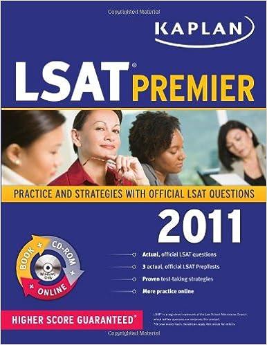 lsat premier practice and strategies with official lsat questions 2011 2011 edition kaplan 1419549936,