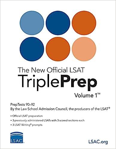 the new official lsat triple prep volume 1 1st edition law school admission council 1733433031, 978-1733433037