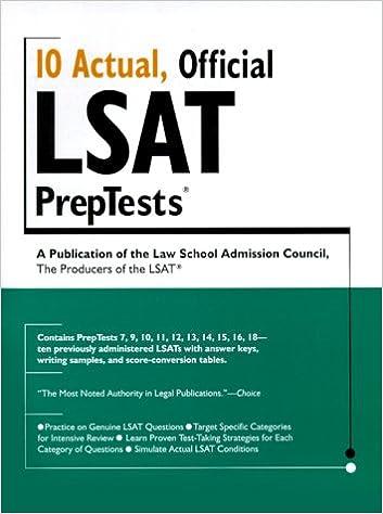 10 actual official lsat prep tests 1st edition law school admission council 0942639634, 978-0942639636