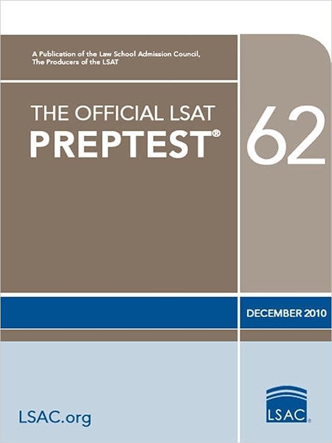 the official lsat prep test 62 2010 edition law school admission council 098214878x, 978-0982148785