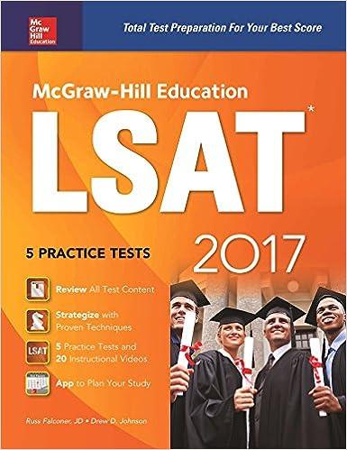 lsat with 5 practice test 2017 2017 edition russ falconer, drew d. johnson 1259642097, 978-1259642098