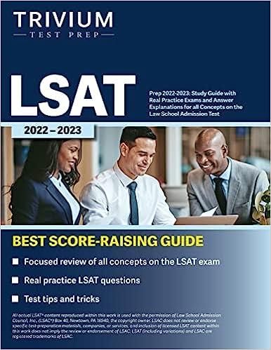 lsat prep study guide with real practice exams and answer explanations for all concepts on the law school