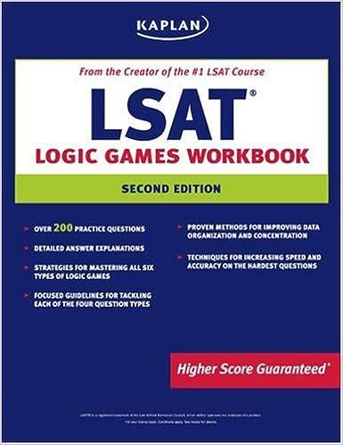 lsat logic games workbook workbook 2nd edition kaplan 1419591169, 978-1419591167