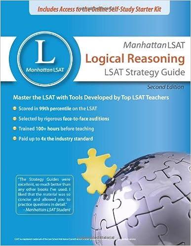 manhattan lsat logical reasoning strategy guide 2nd edition manhattan lsat 1935707116, 978-1935707110