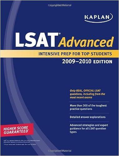 lsat advanced intensive prep for the top students 2009-2010 2009 edition kaplan 1419552562, 978-1419552564