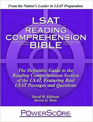 lsat reading comprehension bible the definitive guide to the reading comprehension section of the lsat