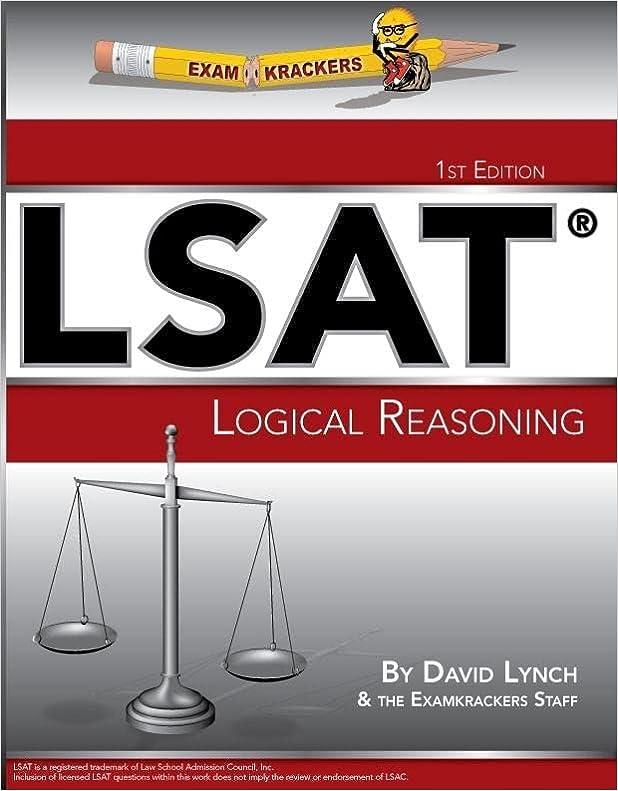 examkrackers lsat logical reasoning 1st edition david lynch 1893858537, 978-1893858534
