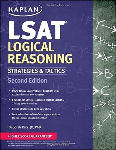 lsat logical reasoning strategies and tactics 2nd edition deborah katz jd phd 160978684x, 978-1609786847