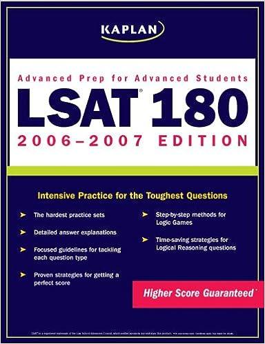 advanced prep for the advanced students lsat 180 intensive practice for the toughest questions 2006-2007 2006