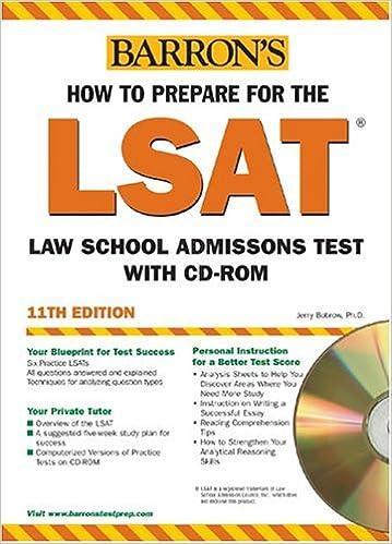 how to prepare for the lsat law school admission test 2011 edition jerry bobrow ph.d. 0764176188,