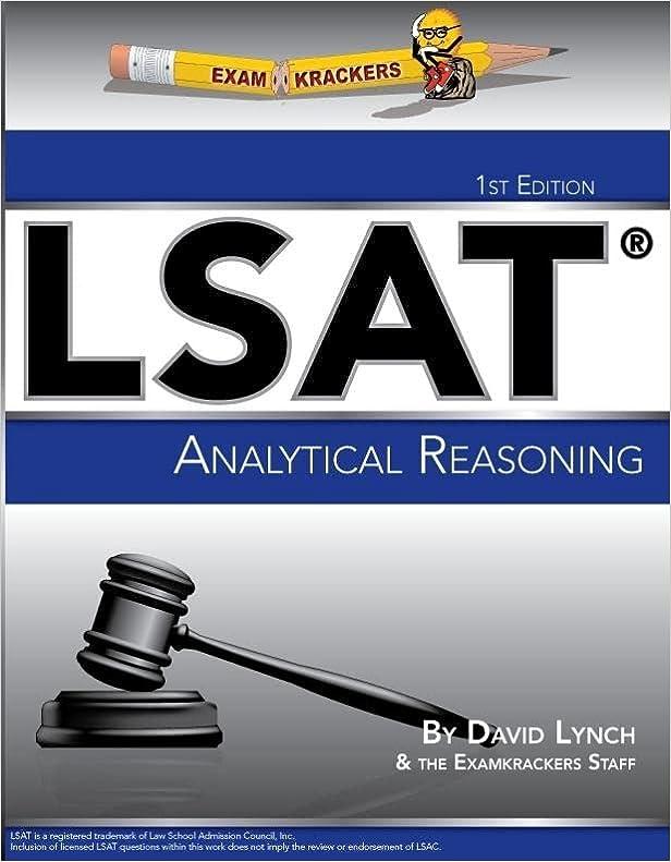 examkrackers lsat analytical reasoning 1st edition david lynch 1893858510, 978-1893858510