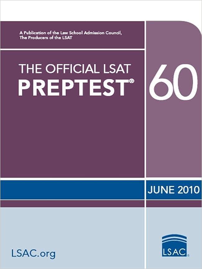 the official lsat prep test 60 2010 edition law school admission council 0982148763, 978-0982148761