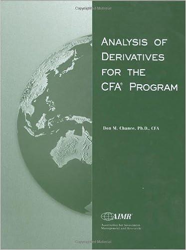 analysis of derivatives for the cfa program 1st edition don m. chance 0935015930, 978-0935015935