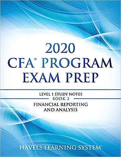 CFA Program Exam Prep Level 1 Study Notes Book 3 Financial Reporting And Analysis 2020