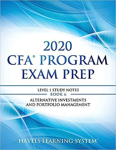 cfa program exam prep level 1 study notes book 6 alternative investments and portfolio management 2020 2020