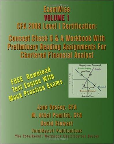 exam wise cfa level i certification concept check q and a workbook with preliminary reading assignments for