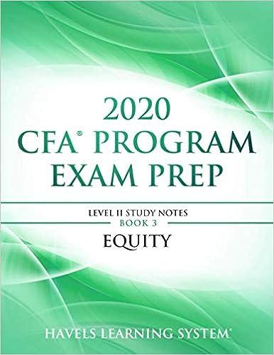 cfa program exam prep level ii study notes book 3 equity 2020 2020 edition havels learning system 1671386612,