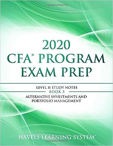cfa program exam prep level ii study notes book 5 alternative investments and portfolio management 2020 2020