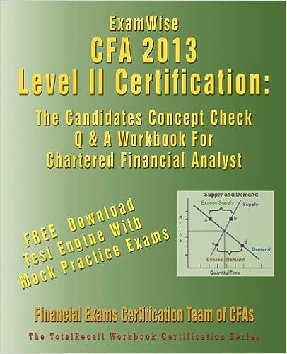 examwise cfa level ii certification the candidates concept check q and a workbook for charted financial