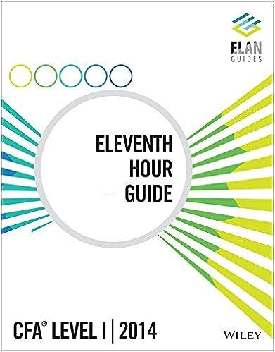 eleventh hour guide cfa level i 2014 2014 edition elan guides 1625140088, 978-1625140081