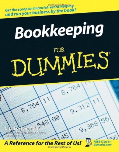 bookkeeping for dummies 1st edition lita epstein 0764598481, 978-0764598487