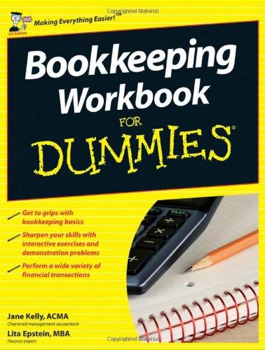 bookkeeping workbook for dummies 1st edition jane kelly 0470744200, 978-0470744208